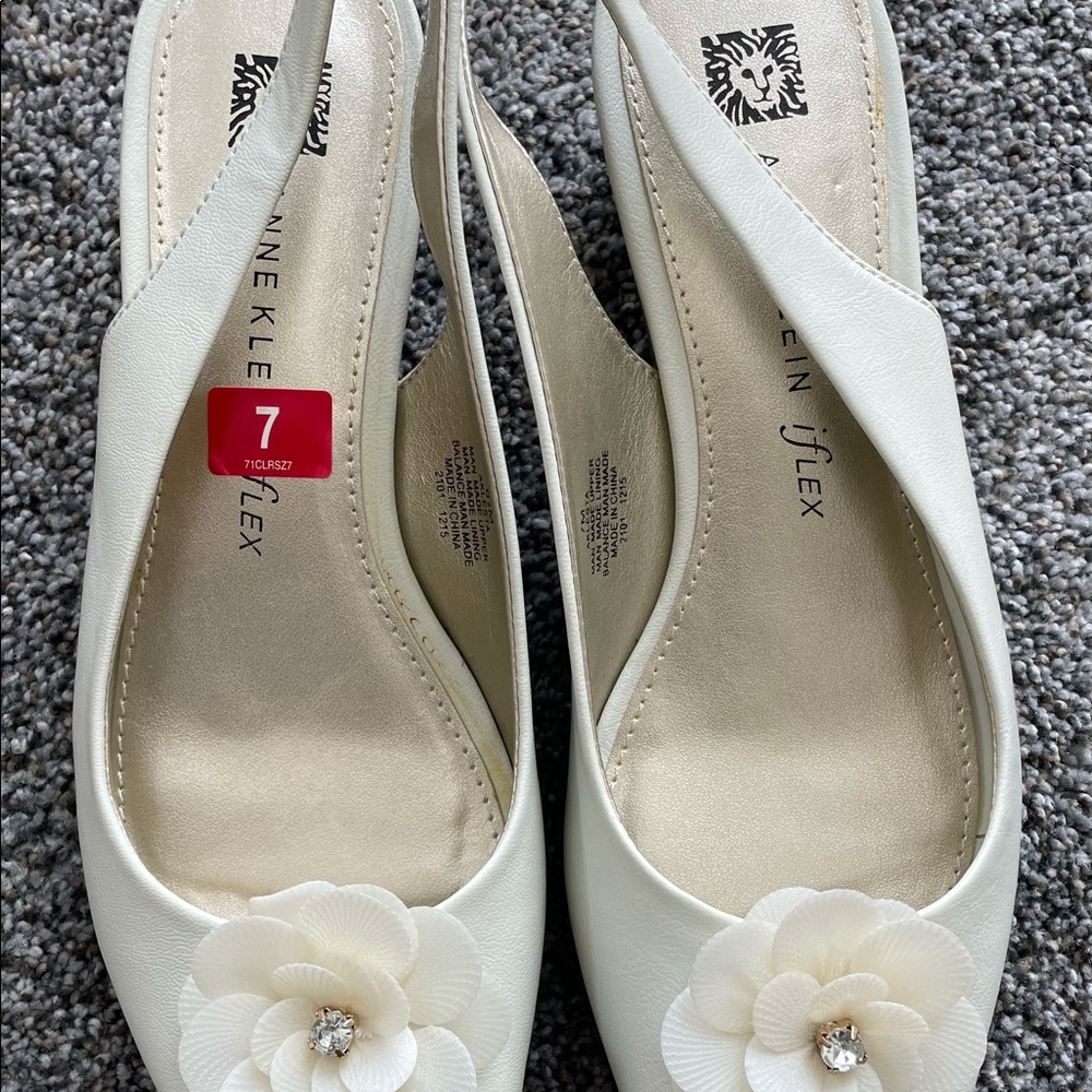 White sandals